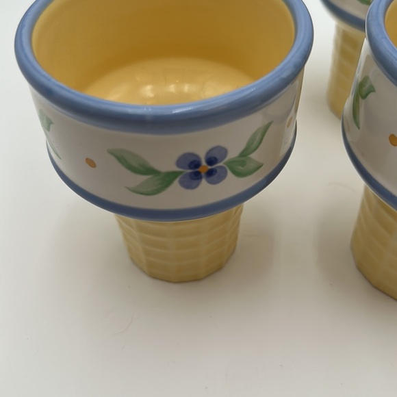 Pfaltzgraff Dinnerware, Summer Breeze, Ice Cream Cone Cup- set of four - Picture 10 of 16
